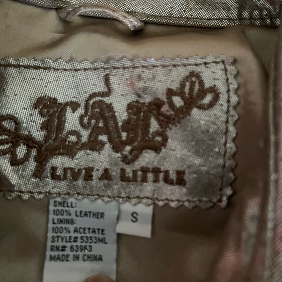 Champagne leather shirt or jacket size small … Smoke free home - Picture 3 of 3